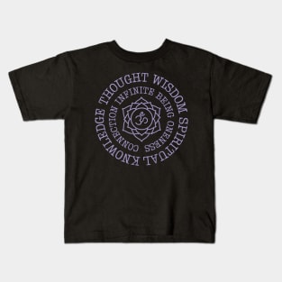 Crown Chakra Wordy Kids T-Shirt